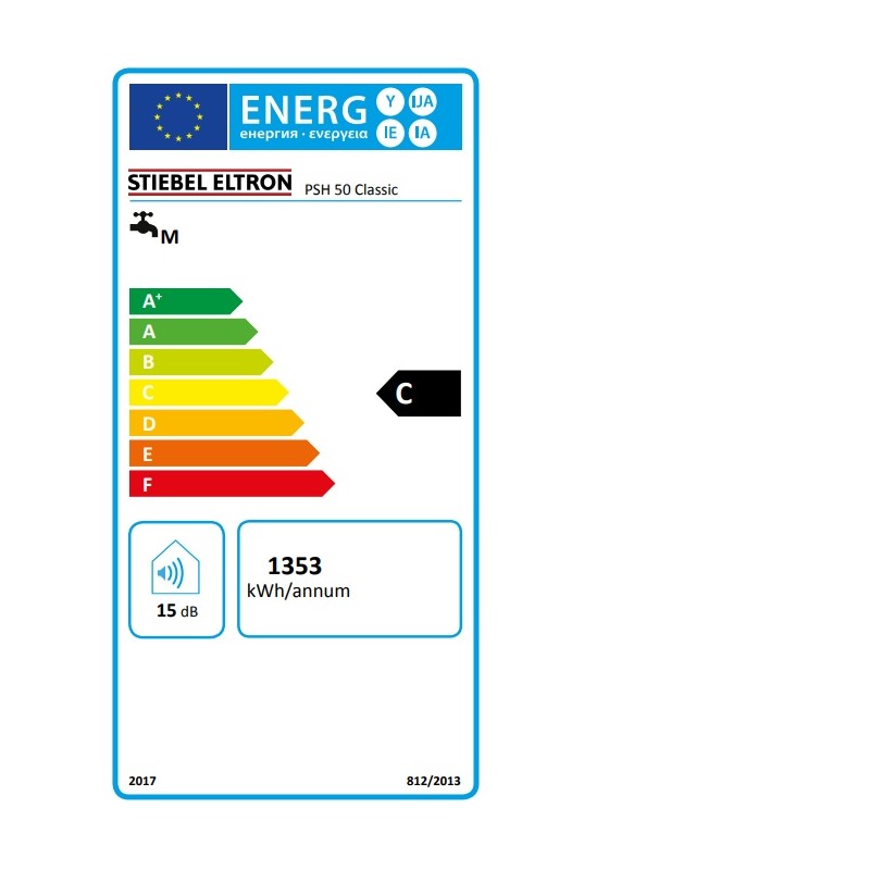 STIEBEL ELTRON PSH 50 CLASSIC zásobníkový ohrievač 53l, elektrický, závesný - energetický štítok