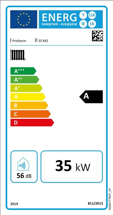 Protherm Medveď Condens 35 KKS - energetický štítok