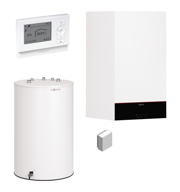 Zostava VIESSMANN Vitodens 100-W 3,2 - 25kW B1HF + Vitocell 100-W CVBC (300l) + Vitotrol 200-E