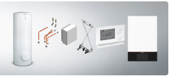 Zostava VIESSMANN Vitodens 200-W 1,9 – 11kW B2HF 7" farebný + Vitocell 100-W (150l) CUGB