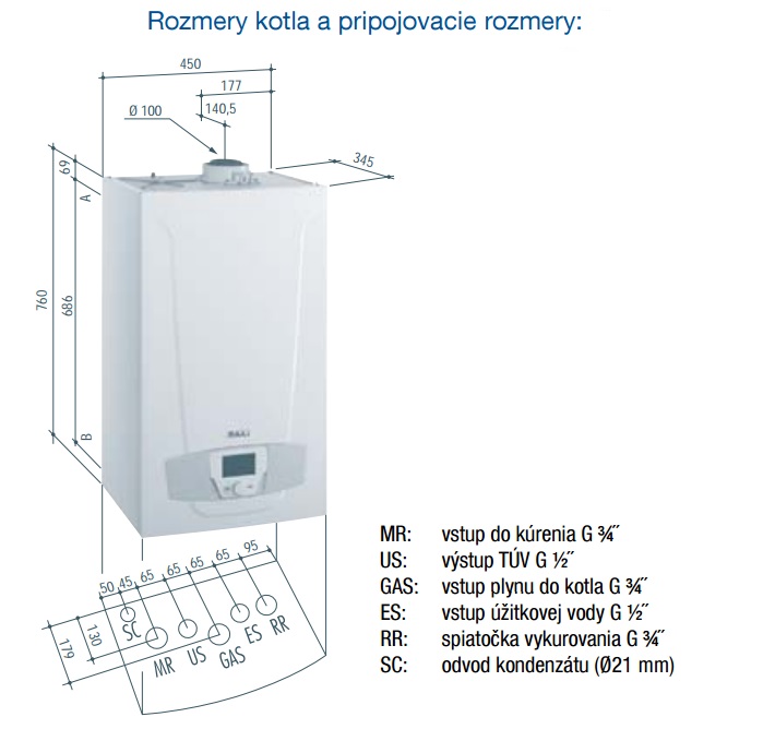 Baxi LUNA PLATINUM+ 1.32 + Zásobník 125l