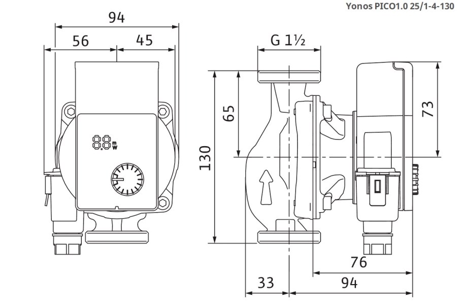 Wilo Yonos PICO1.0 25/1-4-130