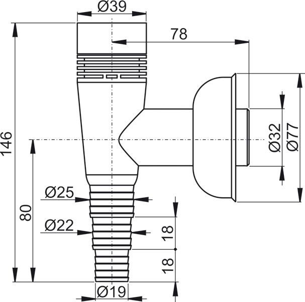 ALCADRAIN APS5 Sifón práčkový nadomietkový biely s privzdušnením