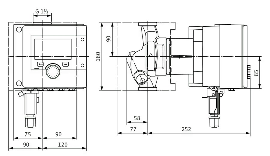 Wilo-Stratos MAXO 25/0,5-6 PN10 180mm 2164568