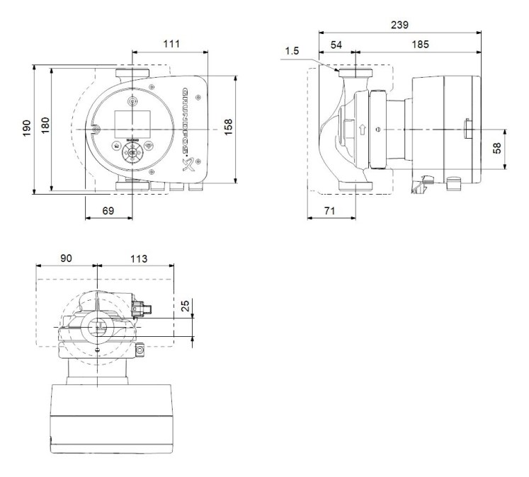 Grundfos MAGNA3 25-100 - 97924247