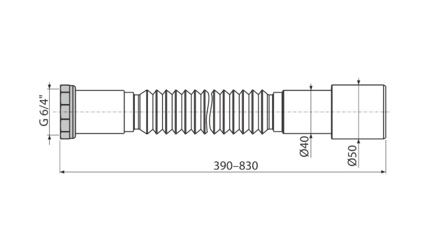 ALCADRAIN A780 Flexi pripojenie 6/4" × DN40/50 kov