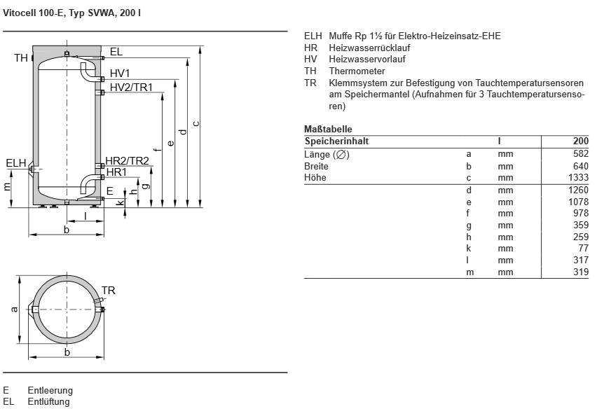 Viessmann Vitocell 100-E SVWA, akumulačná nádrž 200 l biela