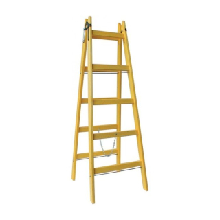 Rebrík dvojitý drevený 5 priečok maliarsky 48581/48562