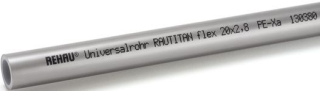 REHAU RAUTITAN FLEX rúrka DN12, 16x2,2mm, univerzálna, 100m, násuvná, voda, v kotúči, RAU-PE-Xa, strieborná