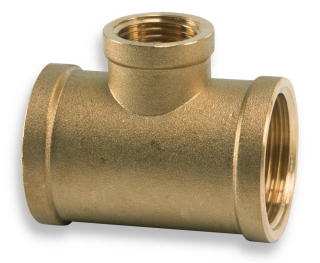 Mosadzný T-Kus redukovaný 1" x 1/2" x 1"