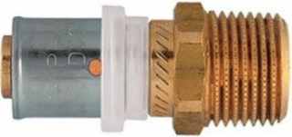 Herz plasthliník prechod 16x1/2" vonkajší závit