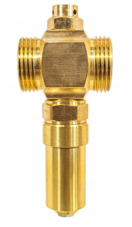 Nemrznúci mosadzný ventil QUADROMAG 5/4" chrániaci okruh systému proti zamrznutiu.