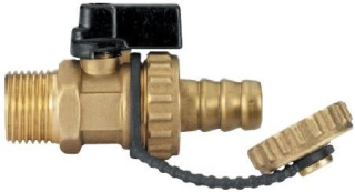 Guľový ventil VODA vypúštací 1/2" MF motýľ